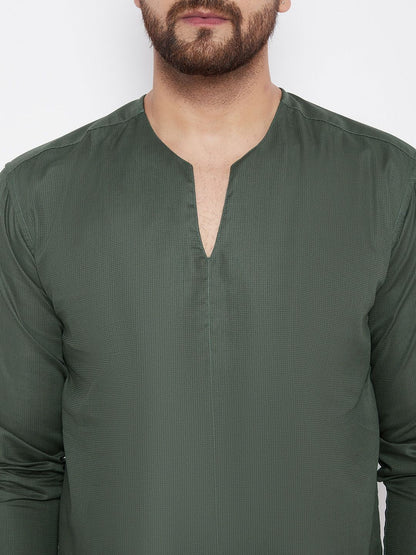 Men's Solid Cotton Kurta