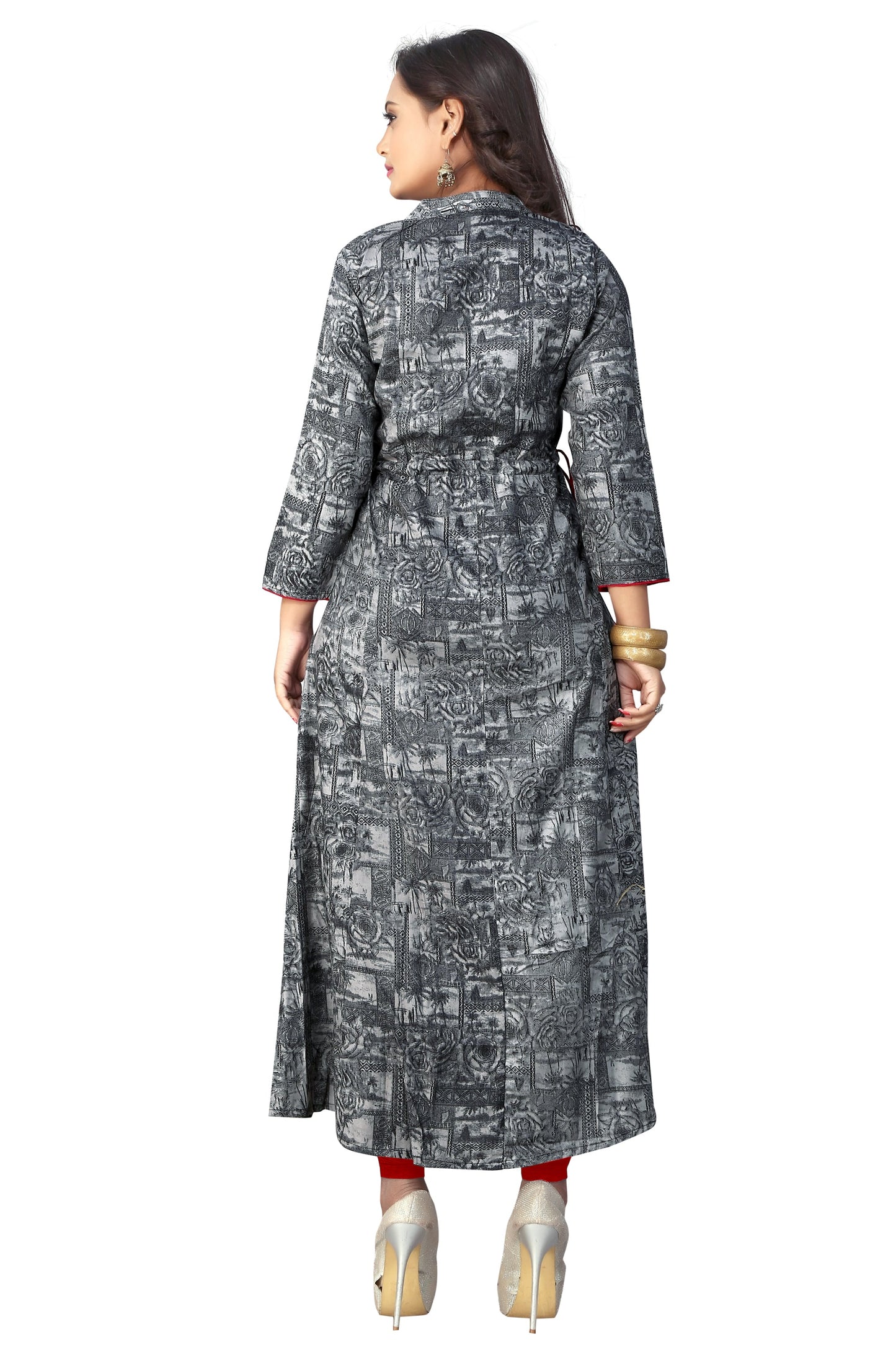 Women's Grey Color Rayon A-Line Kurta  (1Pc)