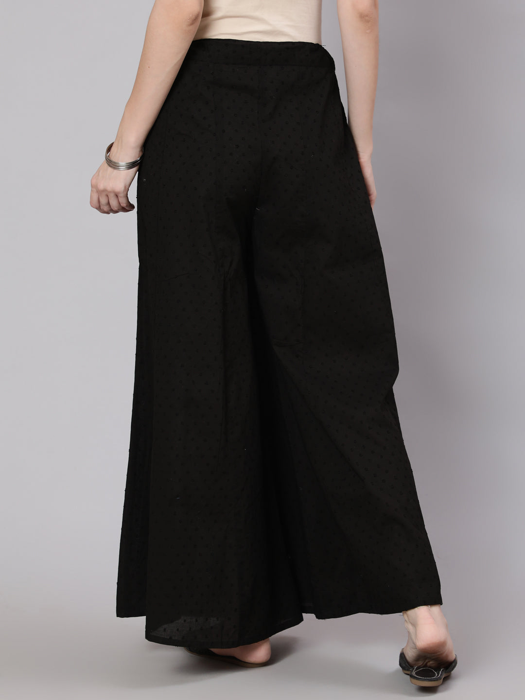 Women's Black Flared Palazzo