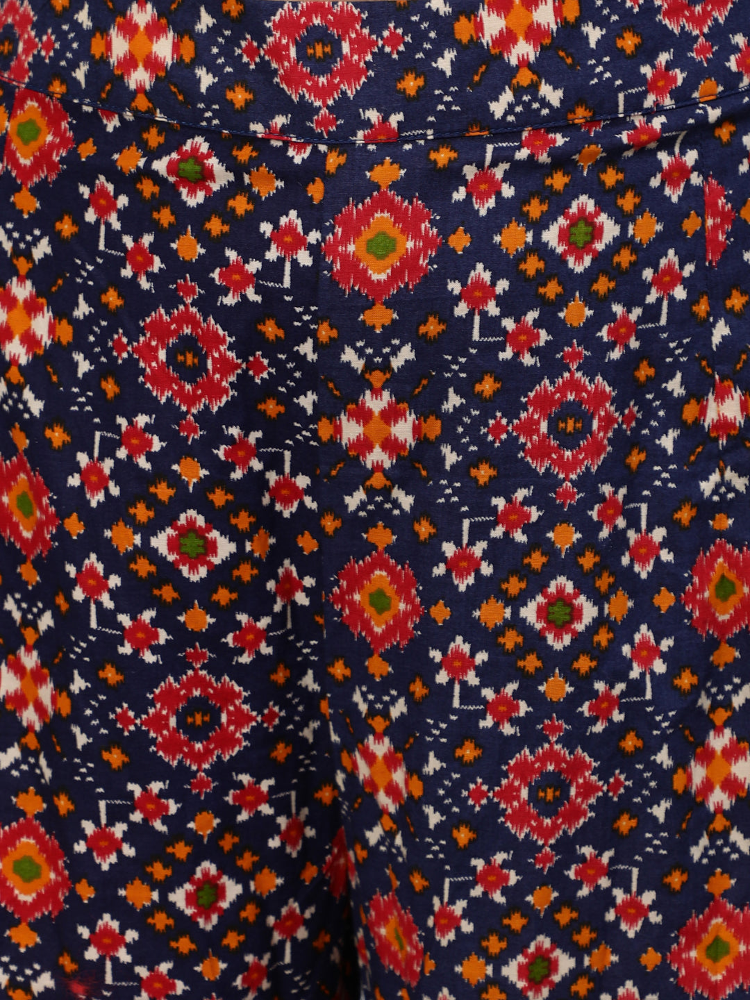 Women's Red Patola Print Kurta With Balloon Pant
