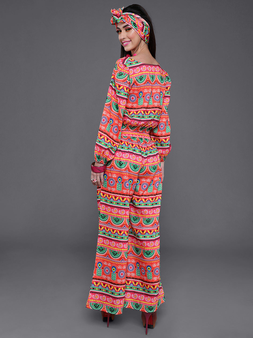 Women's Multicolor Truck Art Co Ord Set