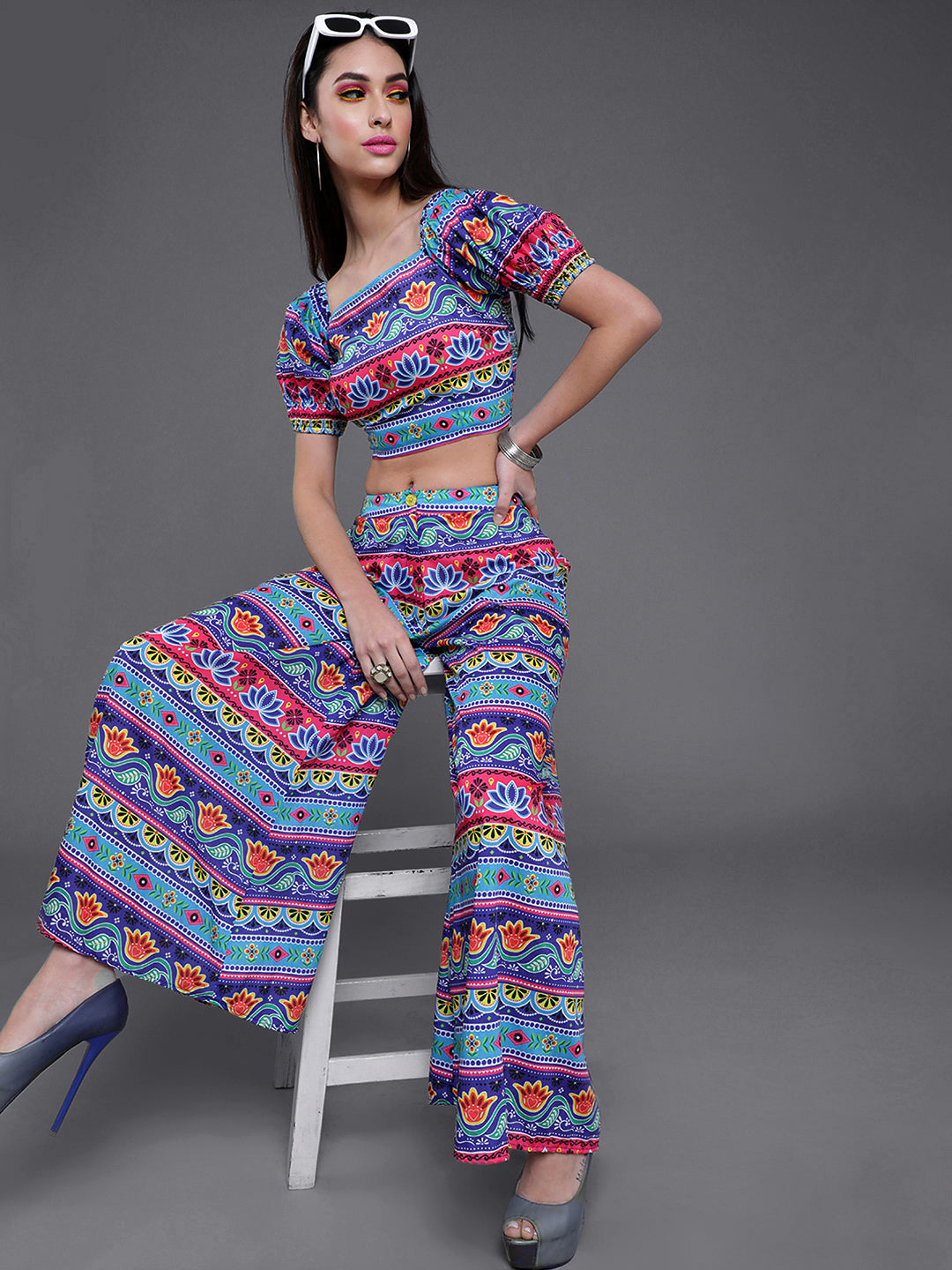 Women's Blue Truck Theme Co-Ord Set