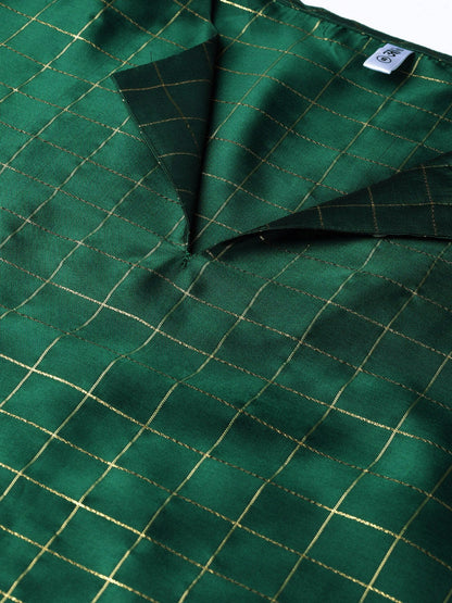 Women's Green Checked Kurta