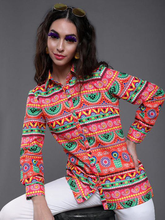 Women's Multicolor Floral Print Shirt