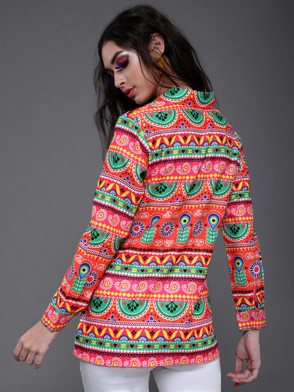 Women's Multicolor Floral Print Shirt