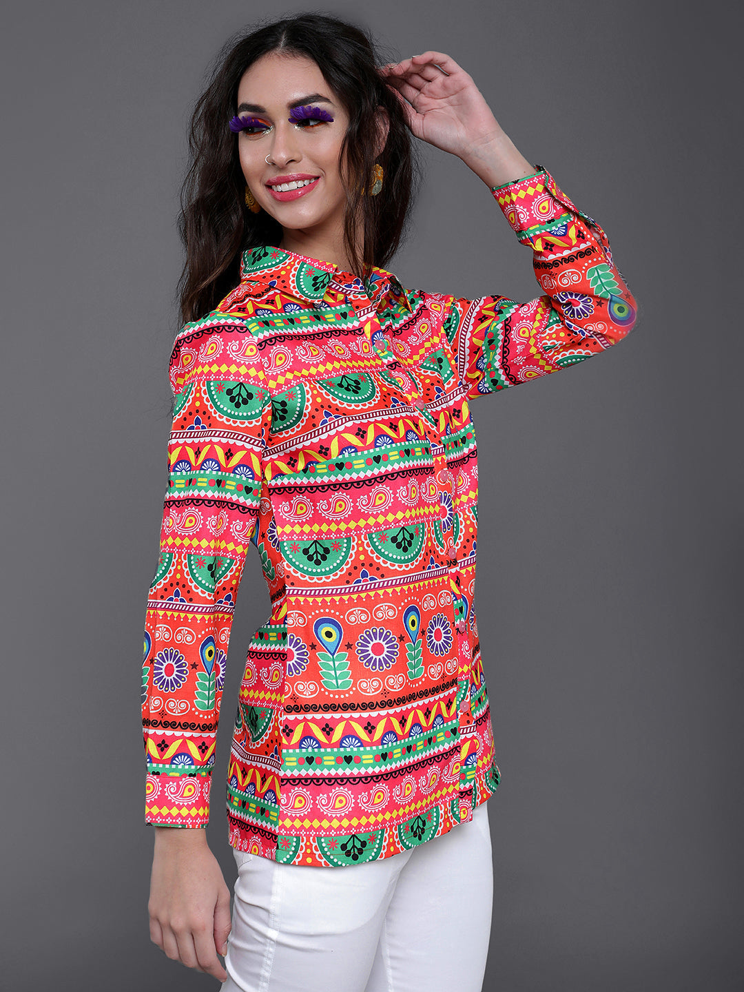 Women's Multicolor Floral Print Shirt