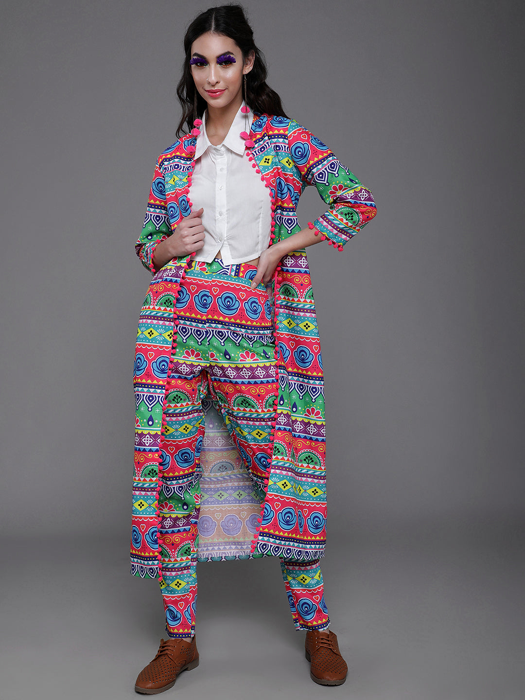Women's Multicolor Floral Print Jacket