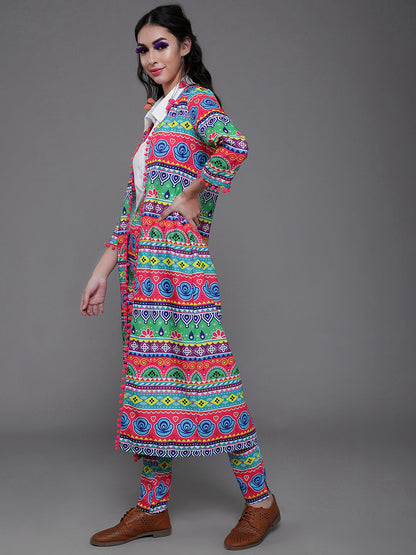 Women's Multicolor Floral Print Jacket
