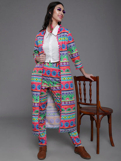 Women's Multicolor Floral Print Jacket