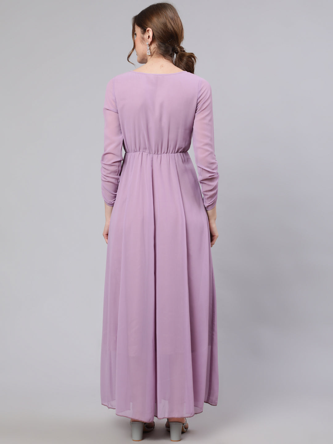 Women's Lavender Flared Maxi Dress
