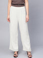 Buy_Women's_Off-White_Rayon_Solid_Wide-Leg_Palazzo_Online_Trendia