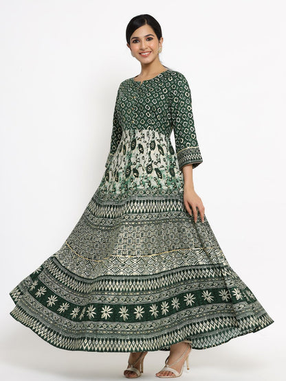 Women's Printed Flared Dress