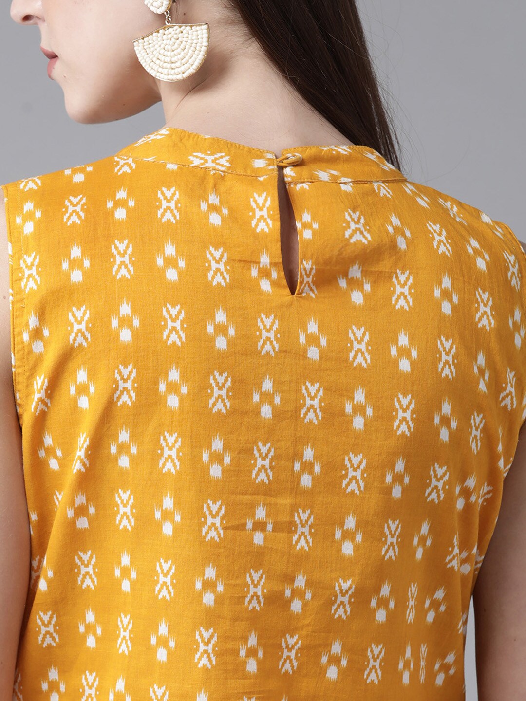 Women's Yellow Printed Kurta
