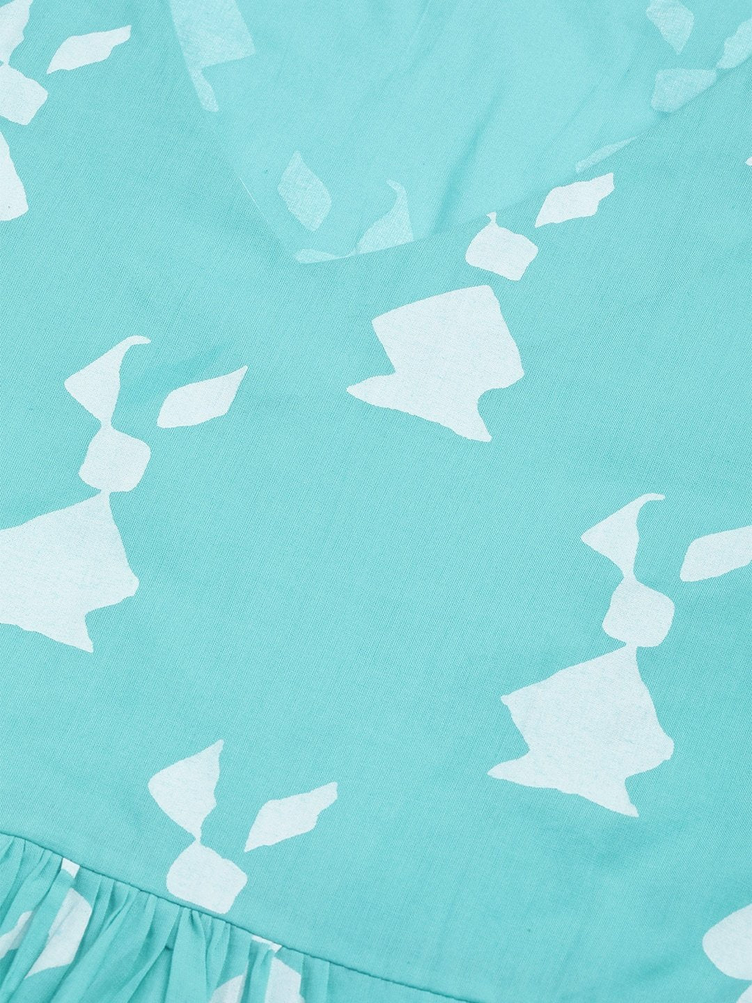 Women's Blue & White Printed Tunic