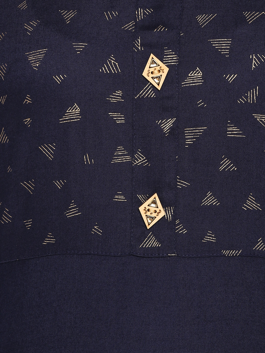 Women's Navy Blue Rayon Kurta By Vbu