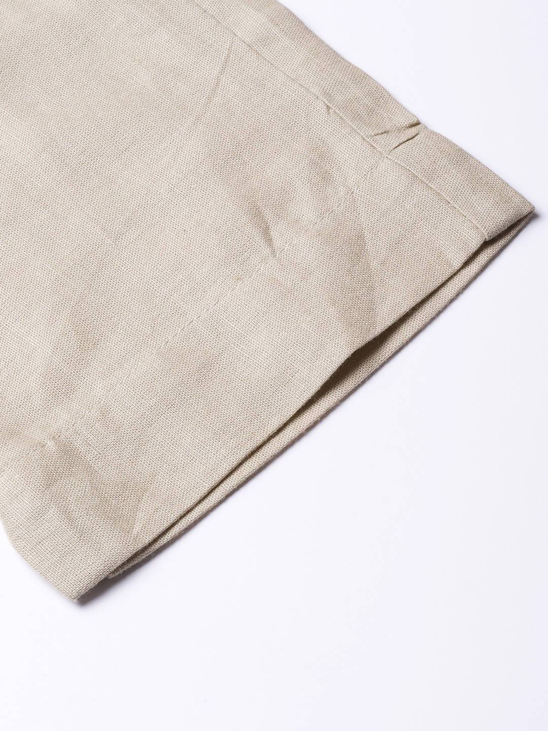 Women's Sandgrey Cotton Solid Straight Pants