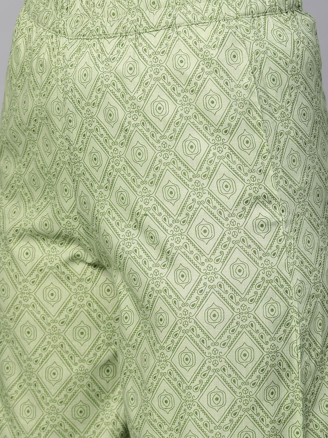 Women's  Green Yoke Design Kurta with Palazzos