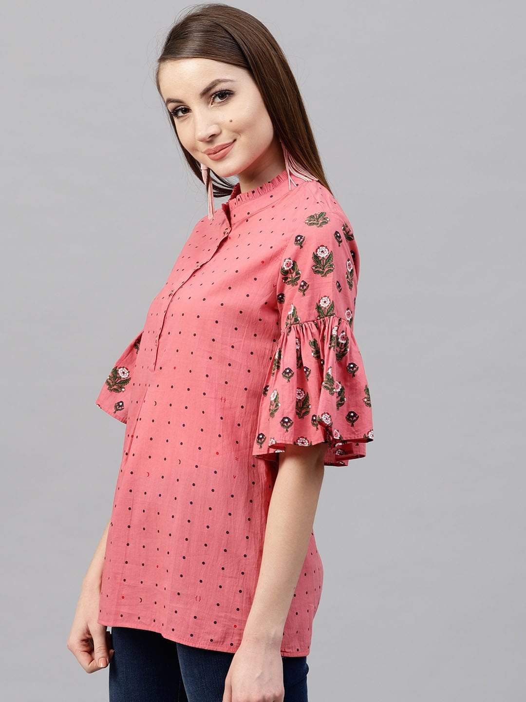 Women's Pink Printed Tunic