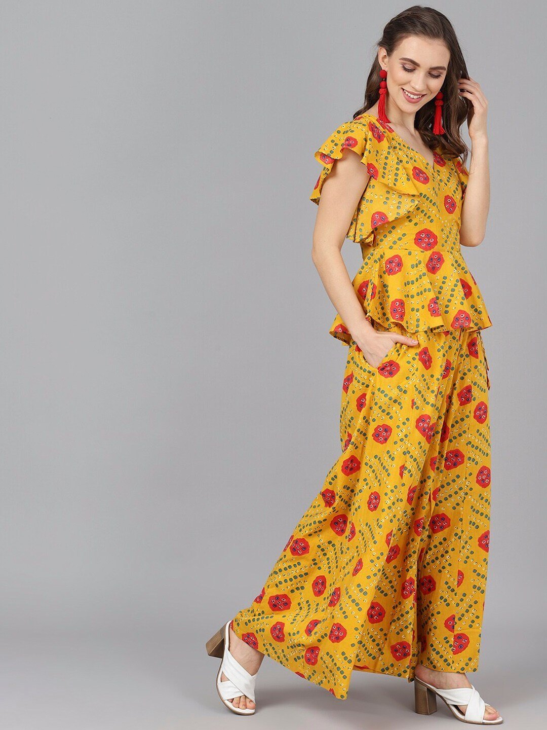 Women's  Top with Palazzos Set