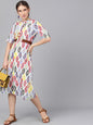 Women's  Multicoloured Printed A-Line Dress