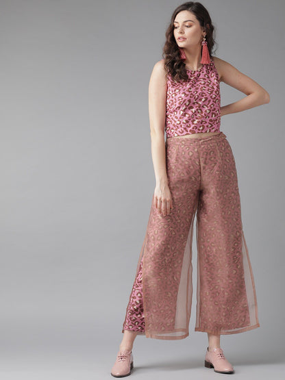Women's Top with Palazzos & Shrug