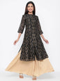 Women's Chanderi Printed A-Line Kurta