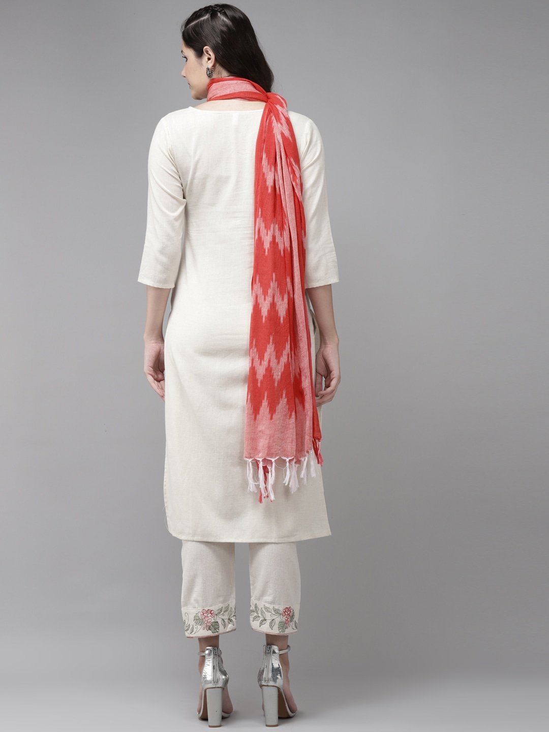 Women's Offwhite Solid Kurta Set