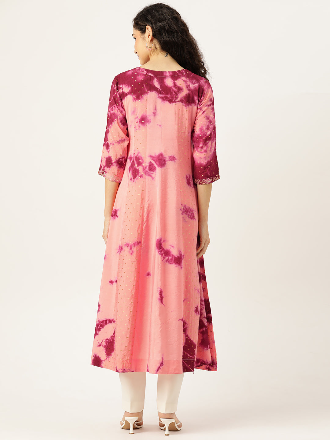 Women's Flared A-Line Dress (Maroon)