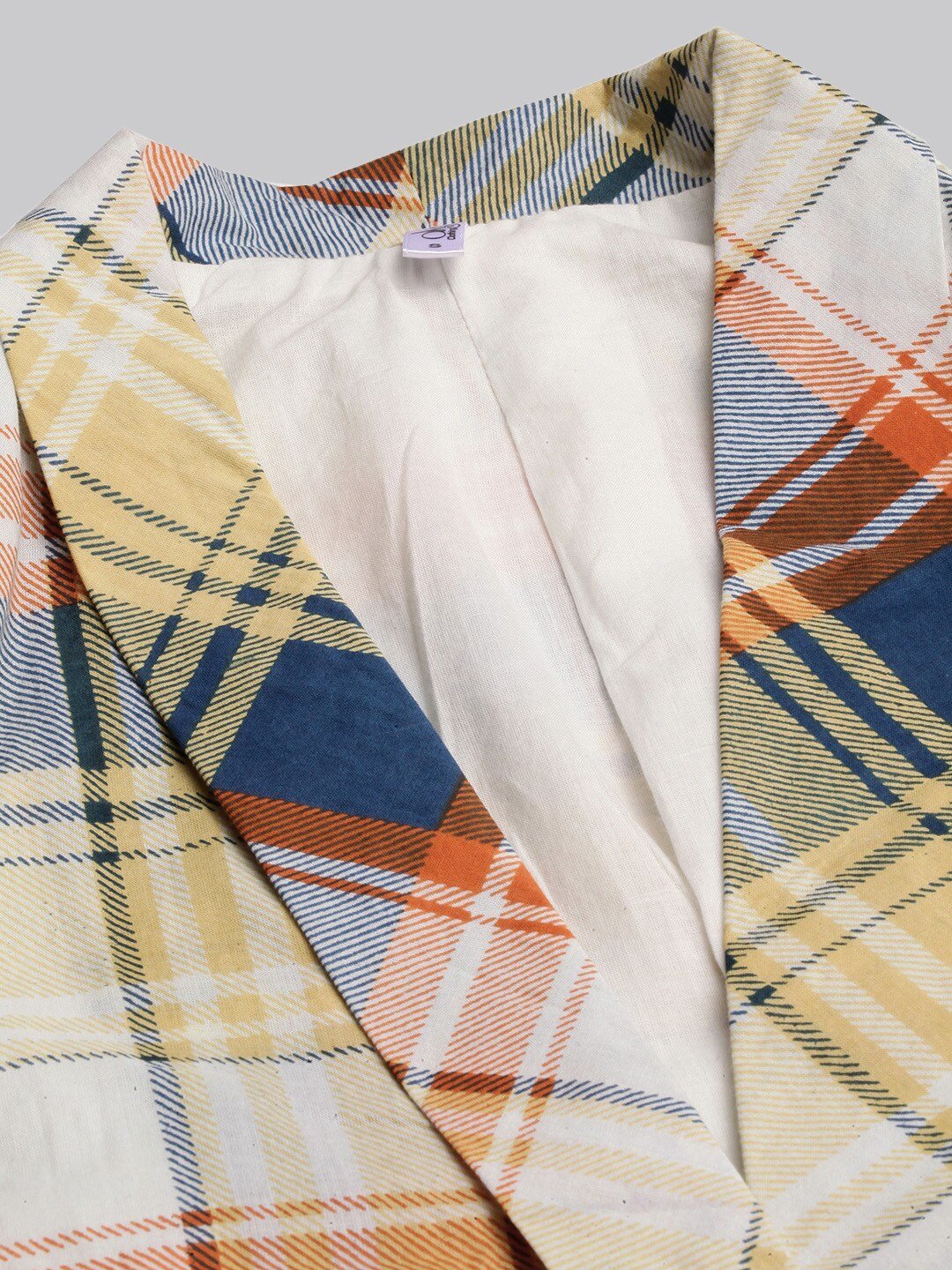 Women's Checked Coat with Palazzos