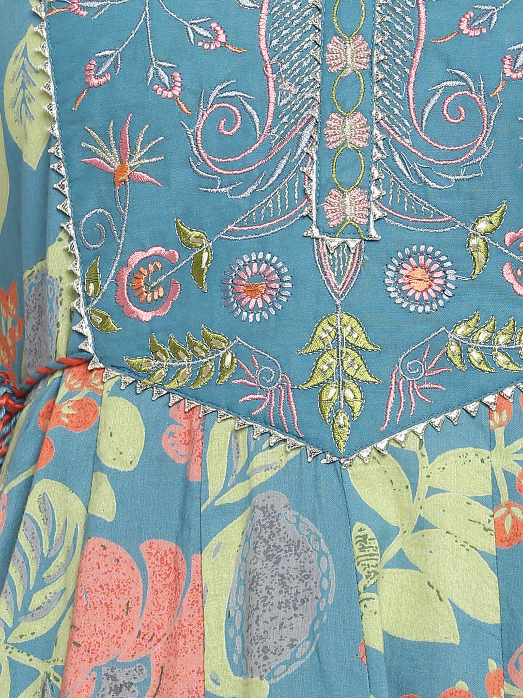 Women's Turquoise Blue Anarkali Kurta By Vbuyz (