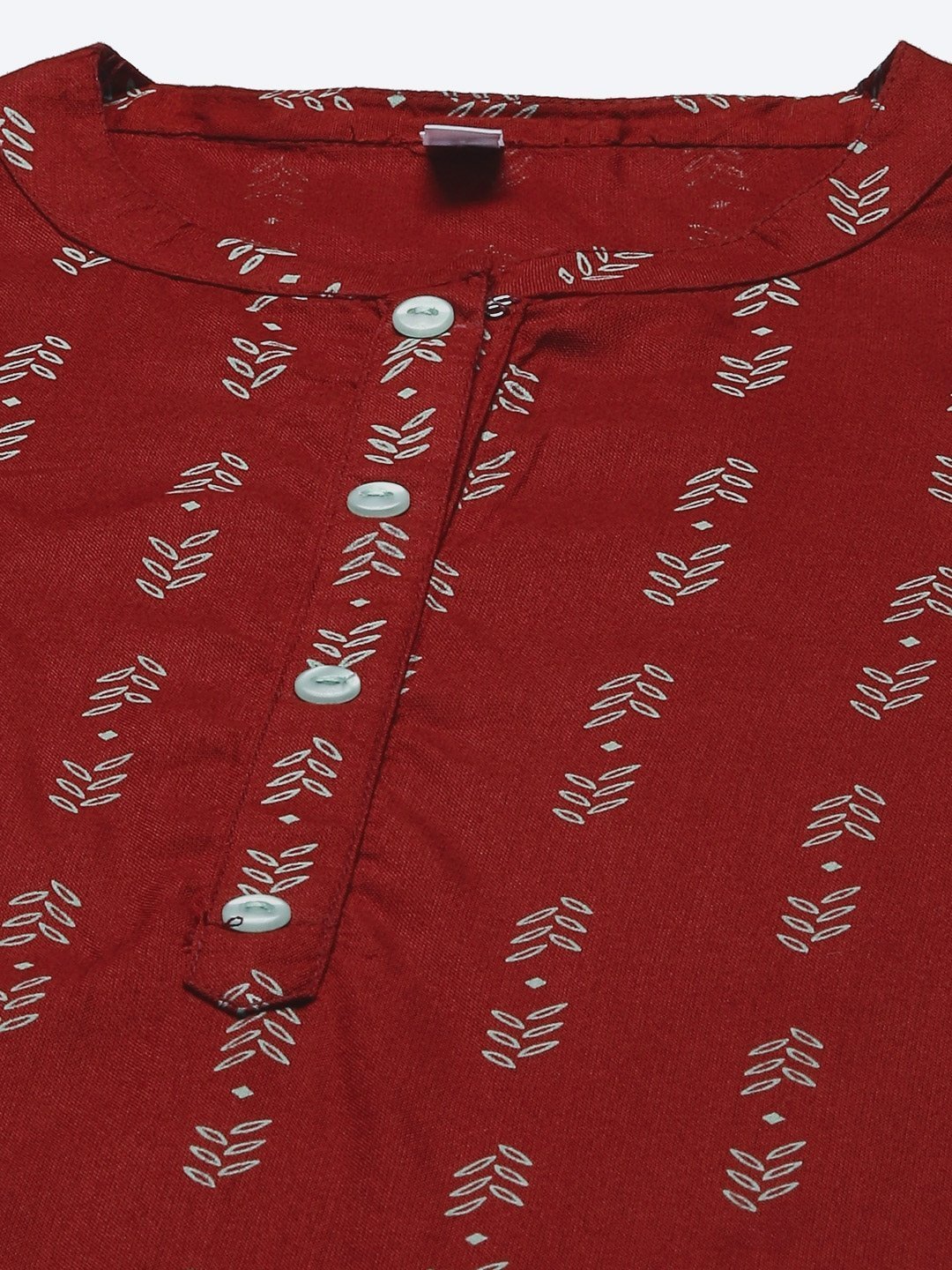 Women's Maroon Printed Kurta