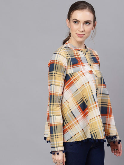 Women's Yellow Checked Tunic