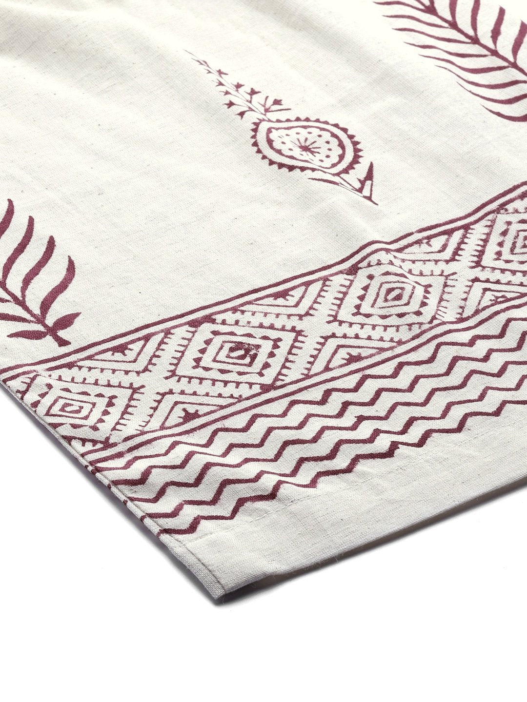 Women's Maroon & Offwhite Embroidered Kurta Set