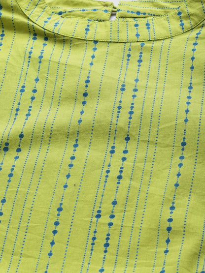 Women's Green & Blue Striped Tunic