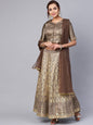 Buy_Women's_Brown_Net_Solid_Dupatta_Online_Trendia