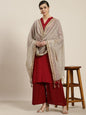 Women's Brown Chanderi Woven Dupatta