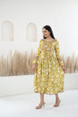 Womenâ€™s Yellow Printed Traditional Dress by Myshka-