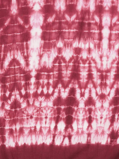 Women's  Maroon & Off-White Solid Kurta with Palazzos & Dupatta