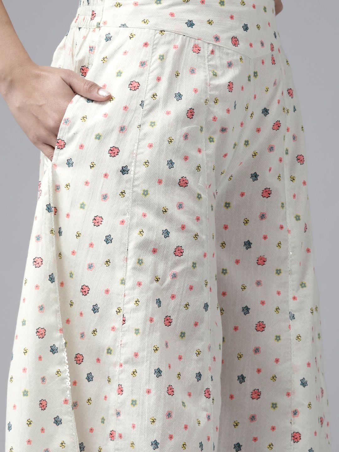 Women's Floral Printed Straight Kurta Palazzo Set