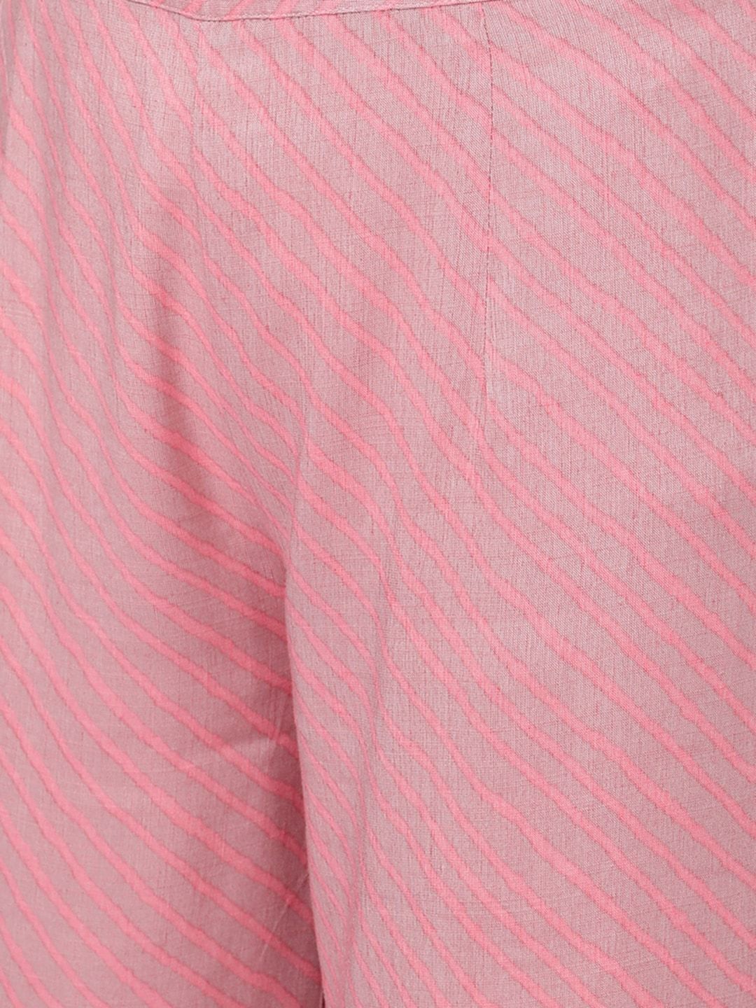 Women's  Mauve Printed Kurta with Palazzos