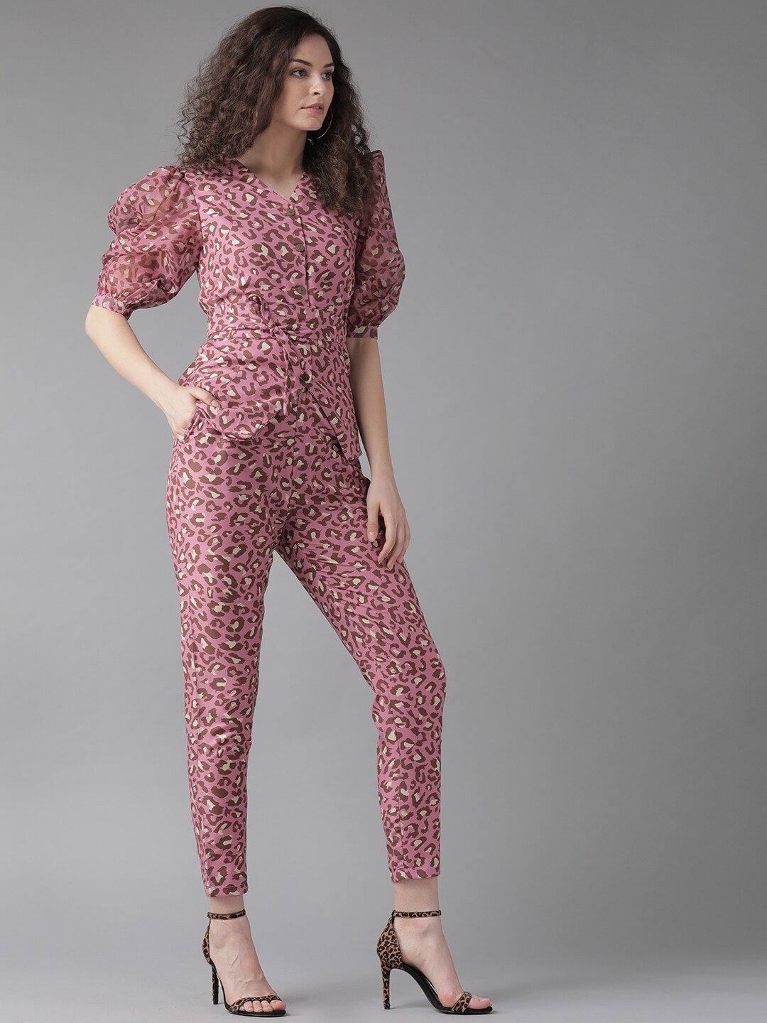 Women's Leopard Blazer with Trousers