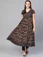Women's  Multicoloured Floral Print Anarkali Kurta
