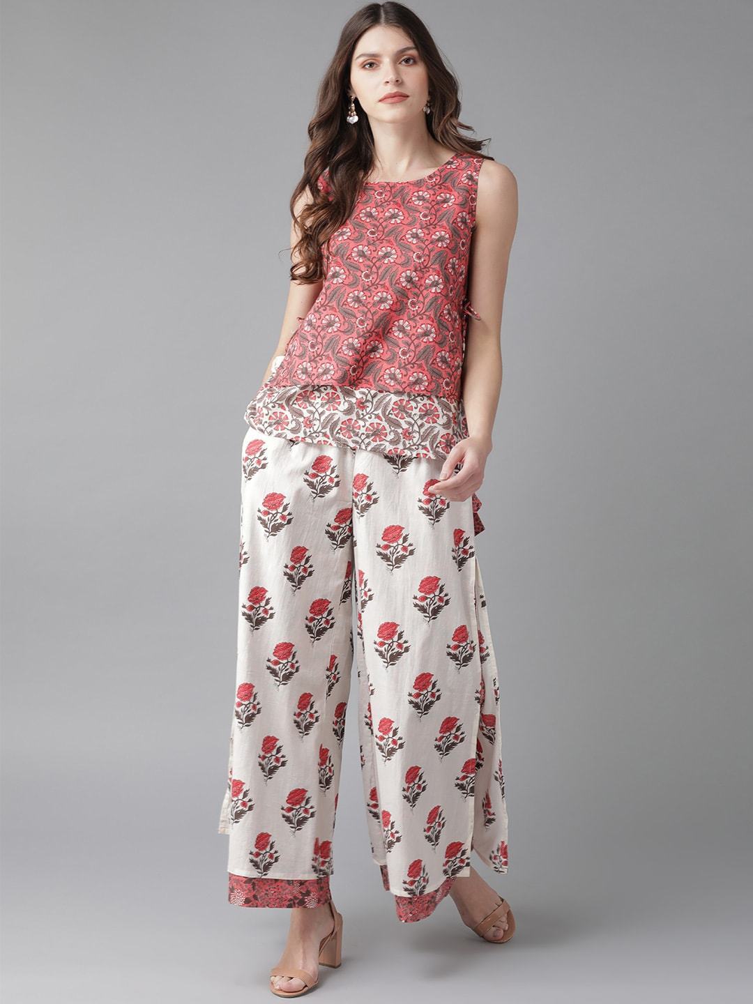 Women's  Printed Top with Palazzos
