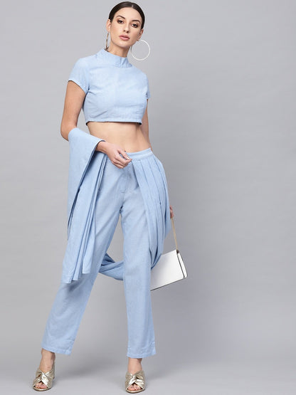 Women's  Solid Top with Trousers