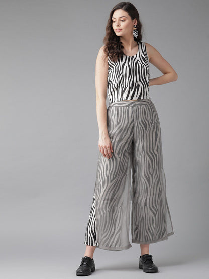 Women's  Printed Top with Palazzos