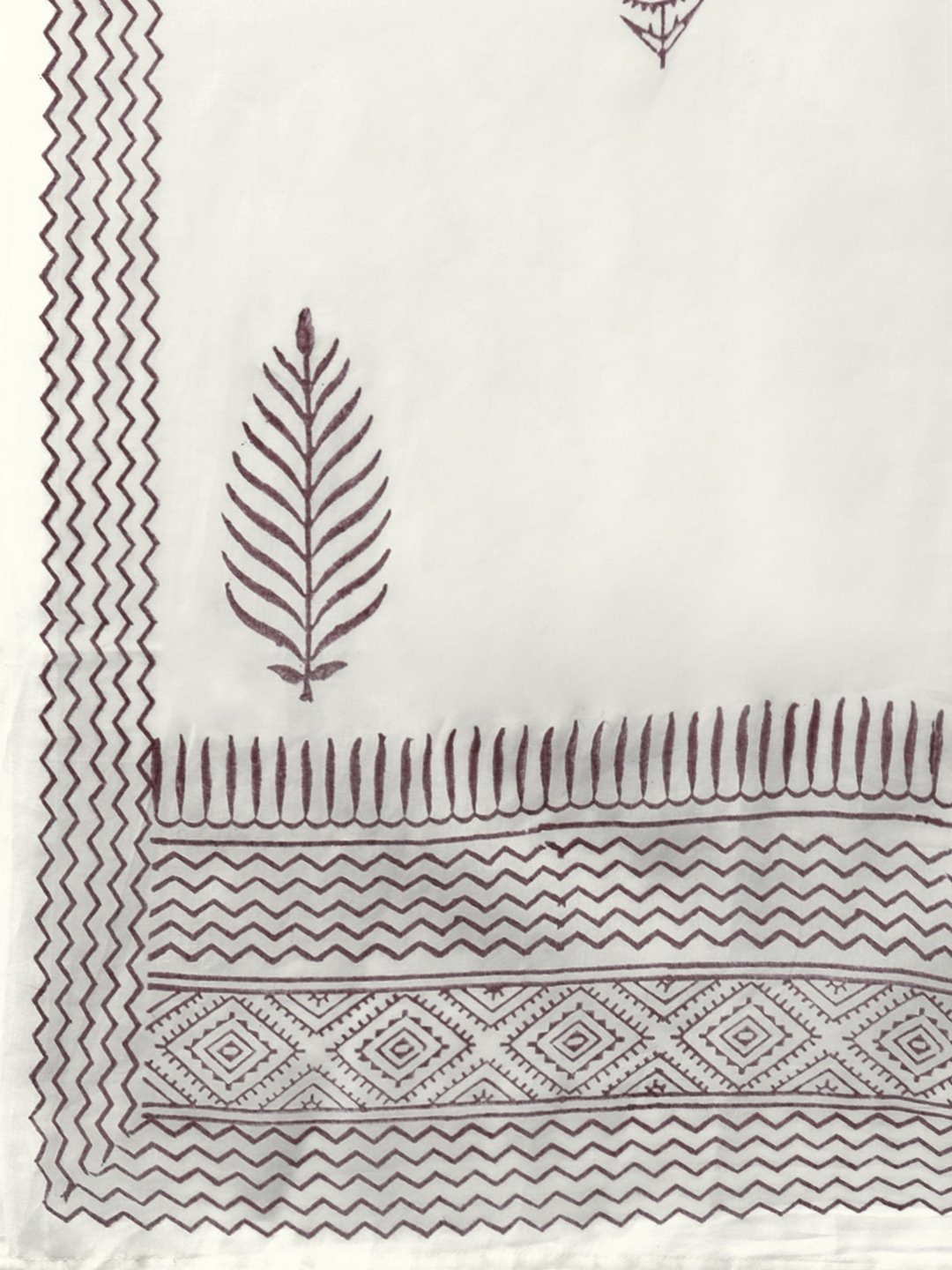 Women's Maroon & Offwhite Embroidered Kurta Set
