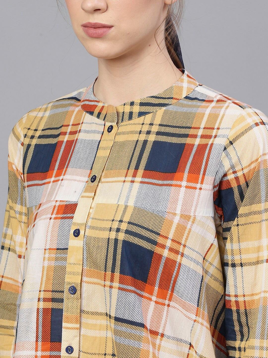 Women's Yellow Checked Tunic