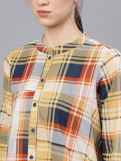 Women's Yellow Checked Tunic