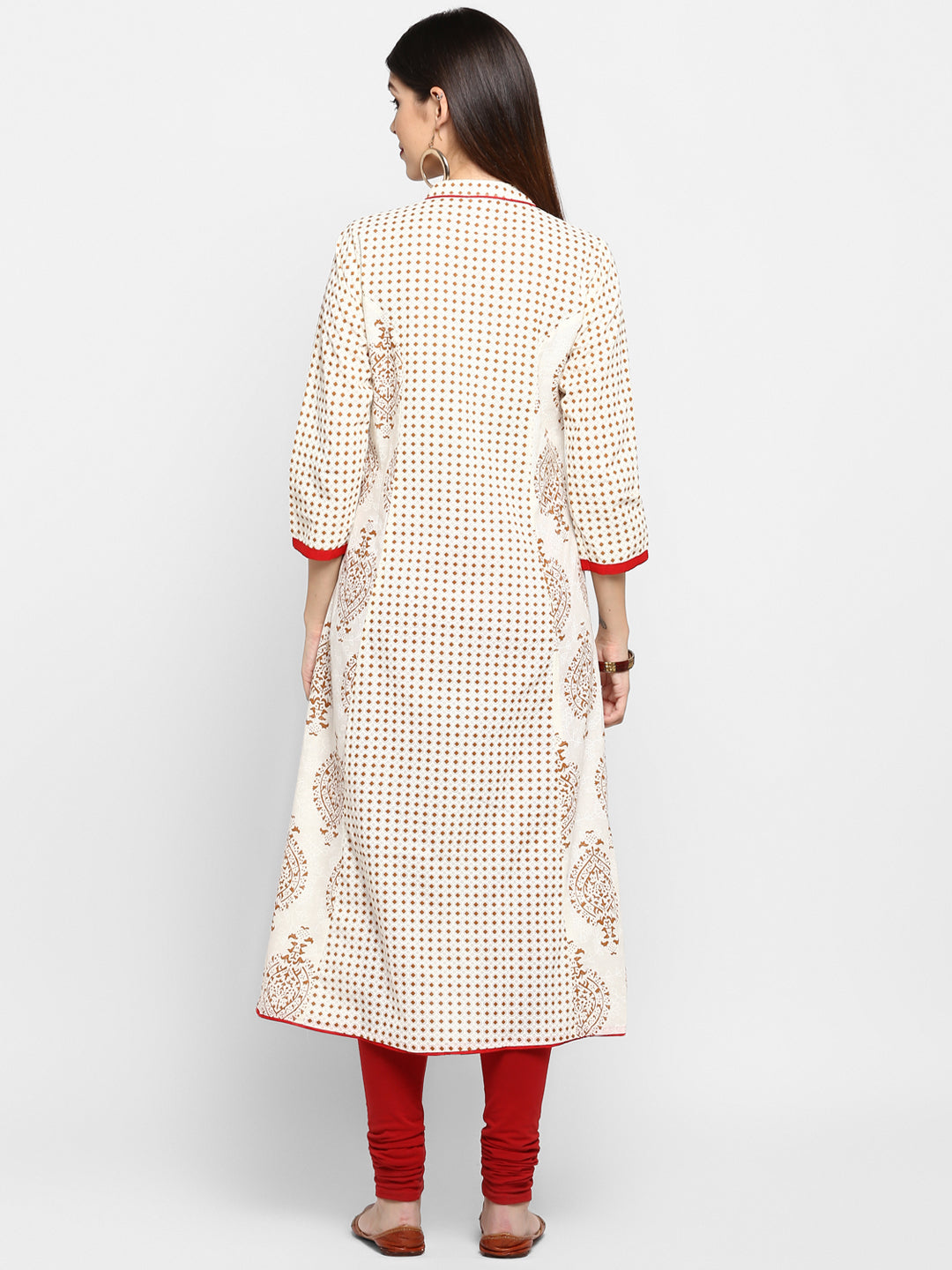 Women's Off-White A-Line Kurta By Vbuyz- (