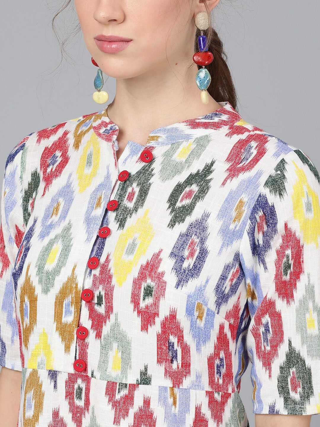 Women's  Multicoloured Printed A-Line Dress
